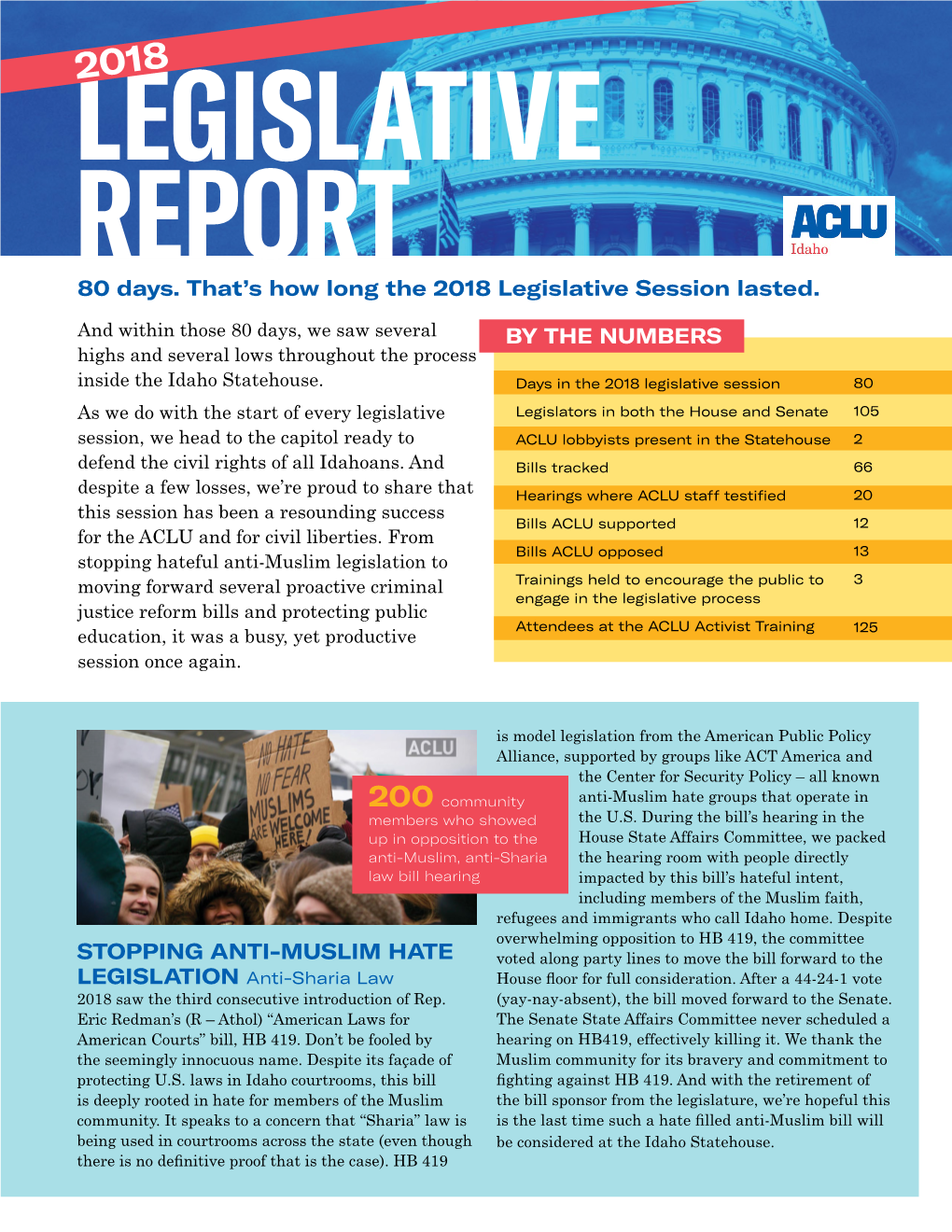 2018 Legislative Report/Legislative Scorecard