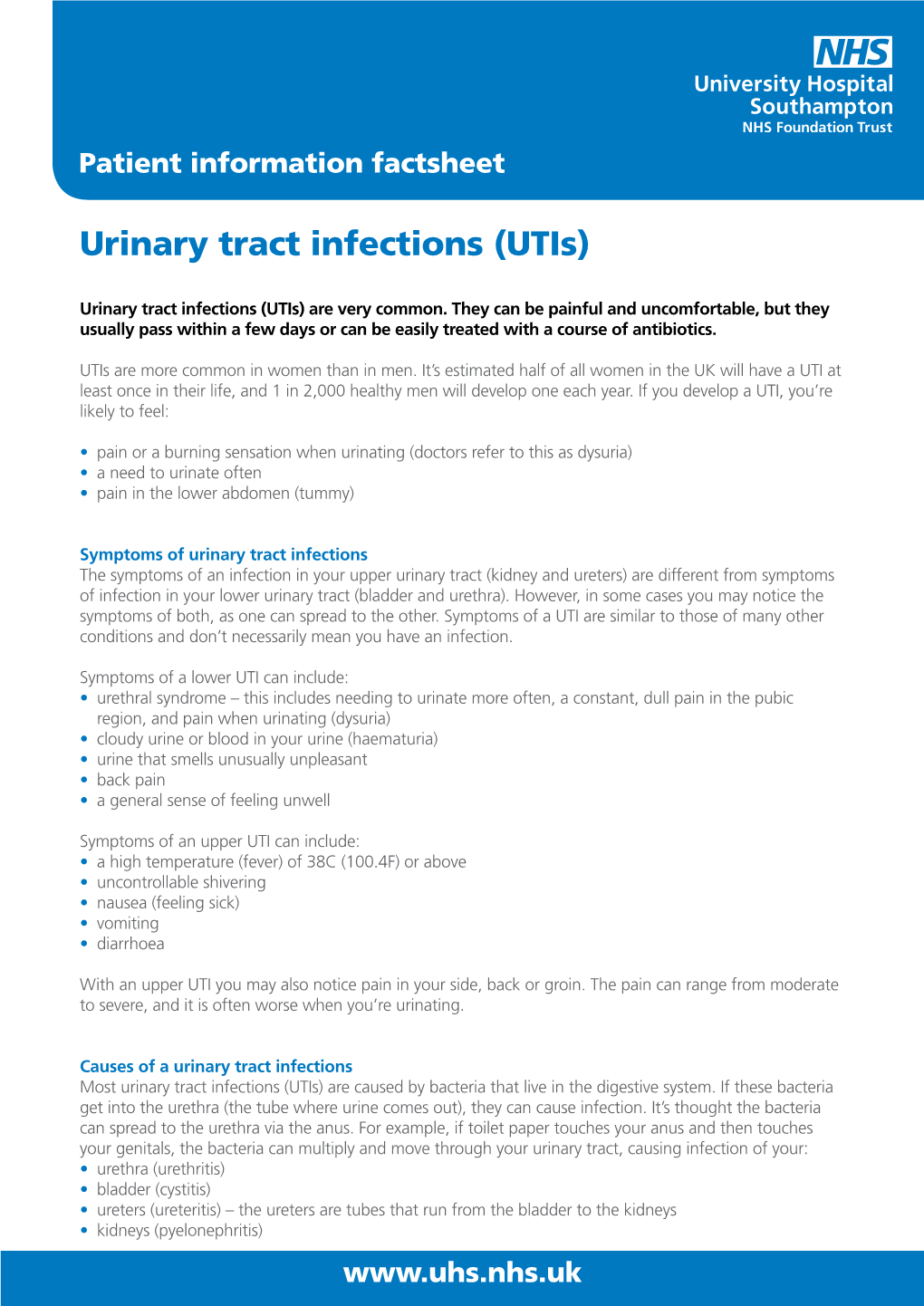 Patient Information Factsheet