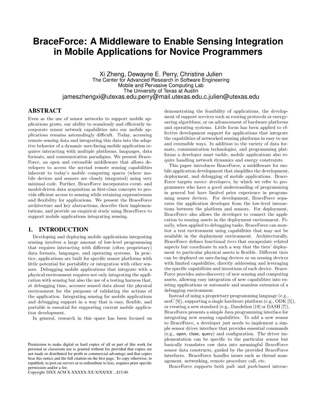 Braceforce: a Middleware to Enable Sensing Integration in Mobile Applications for Novice Programmers