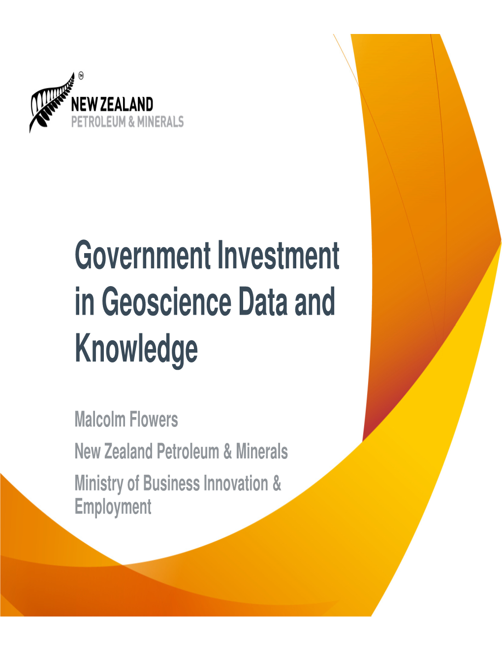 Government Investment in Geoscience Data and Knowledge