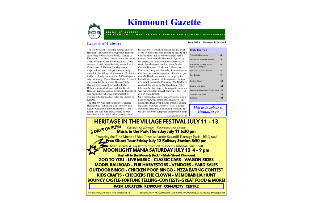 Kinmount Gazette