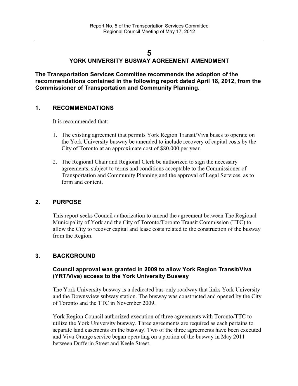 The Regional Municipality of York