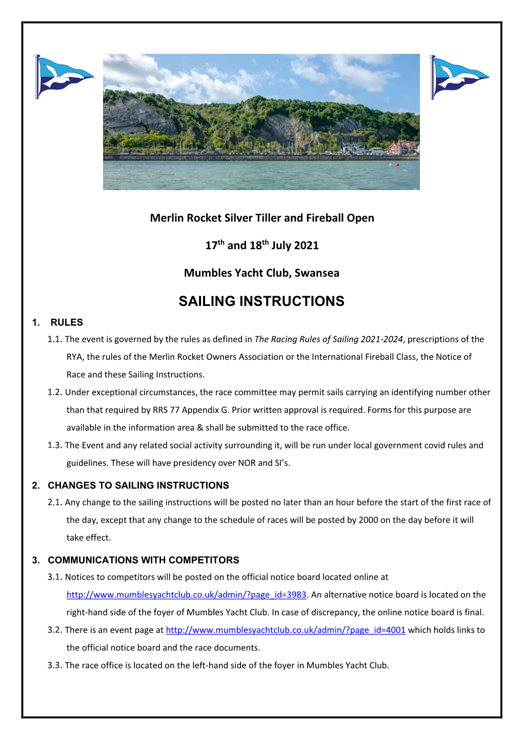 Sailing Instructions 1