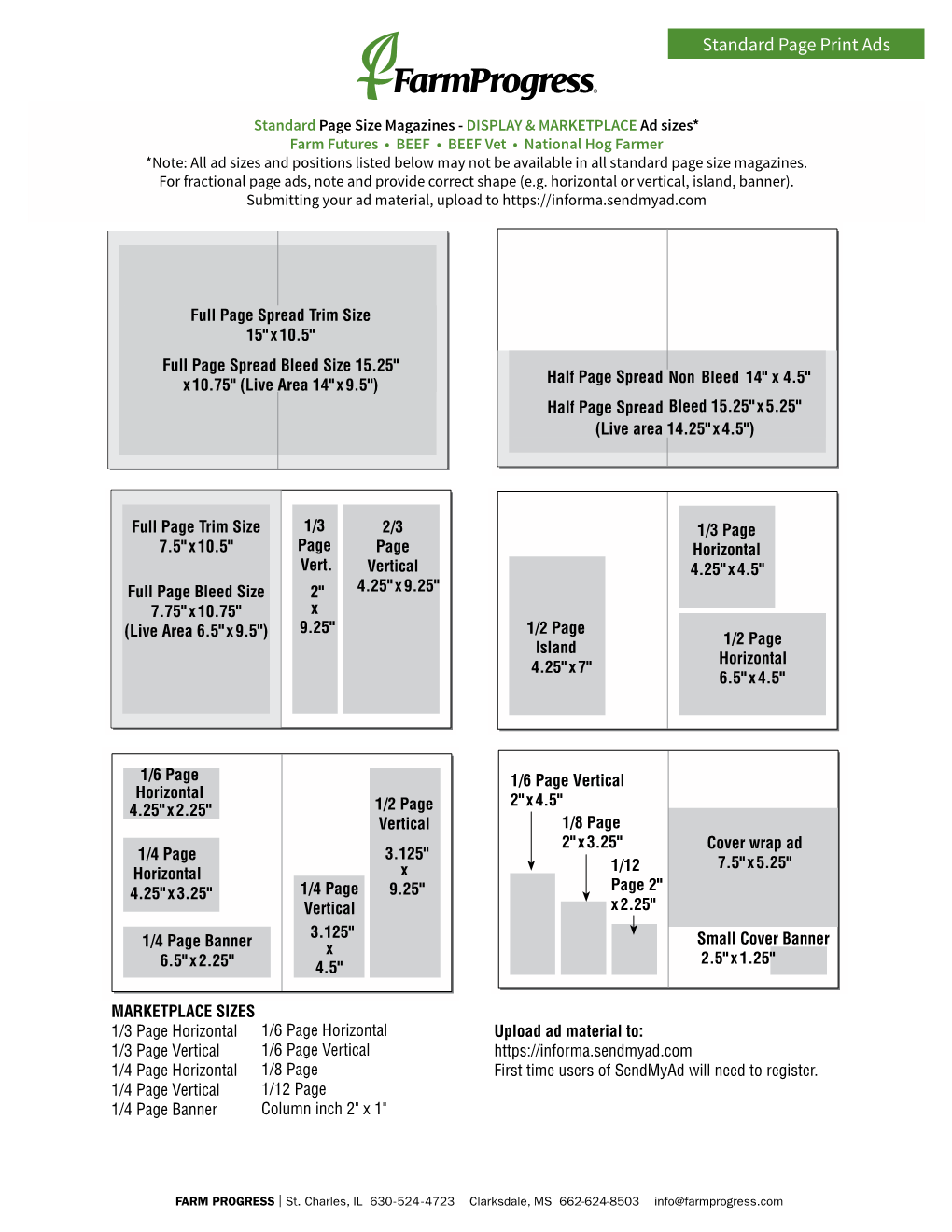 Standard Page Print Ads 1/3 Page Vert. 4.625” X 7.25