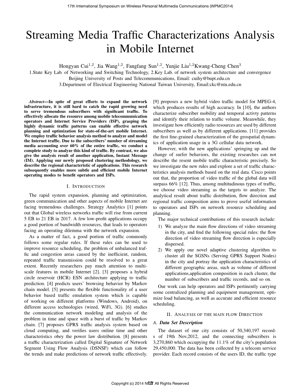 Streaming Media Traffic Characterizations Analysis In