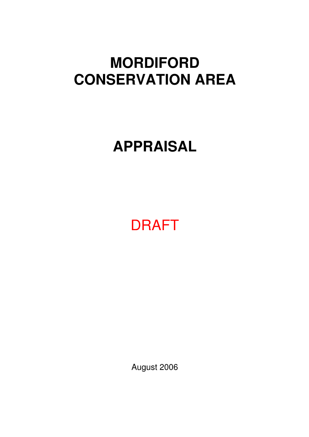 Mordiford Conservation Area Appraisal Draft