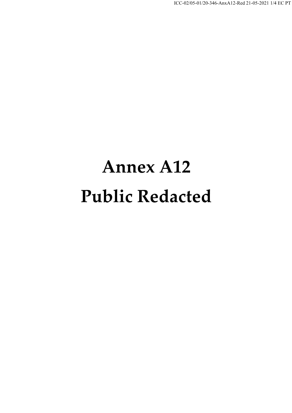 Annex A12 Public Redacted ICC-02/05-01/20-346-Anxa12-Red 21-05-2021 2/4 EC PT