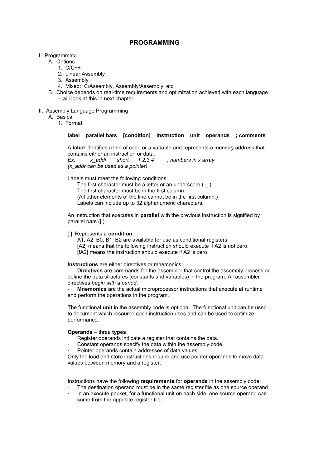 4. Mixed: C/Assembly, Assembly/Assembly, Etc