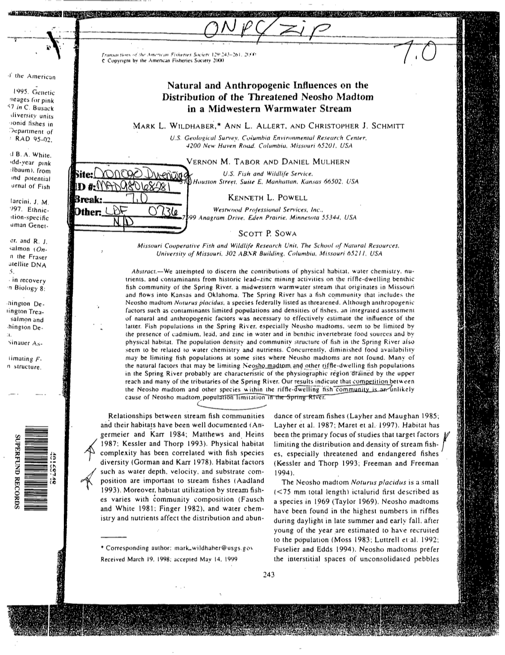 Natural and Anthropogenic Influences on The