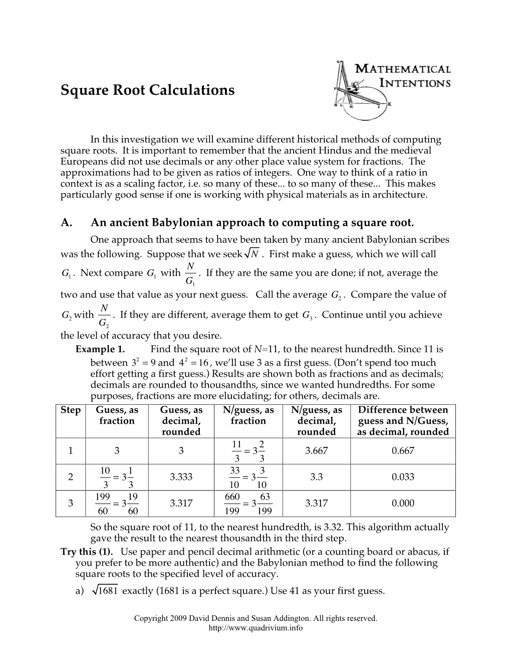 Square Roots