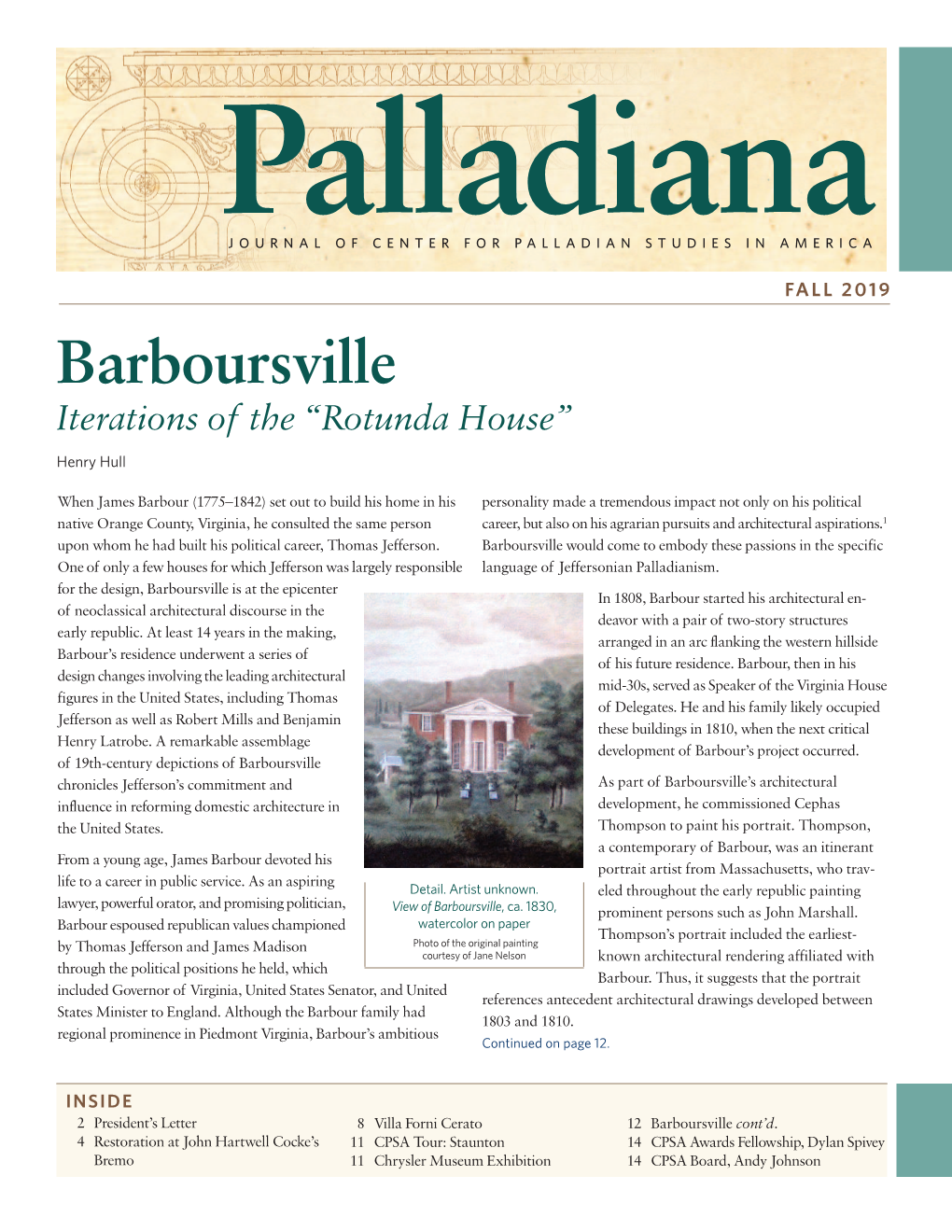 Barboursville Iterations of the “Rotunda House”