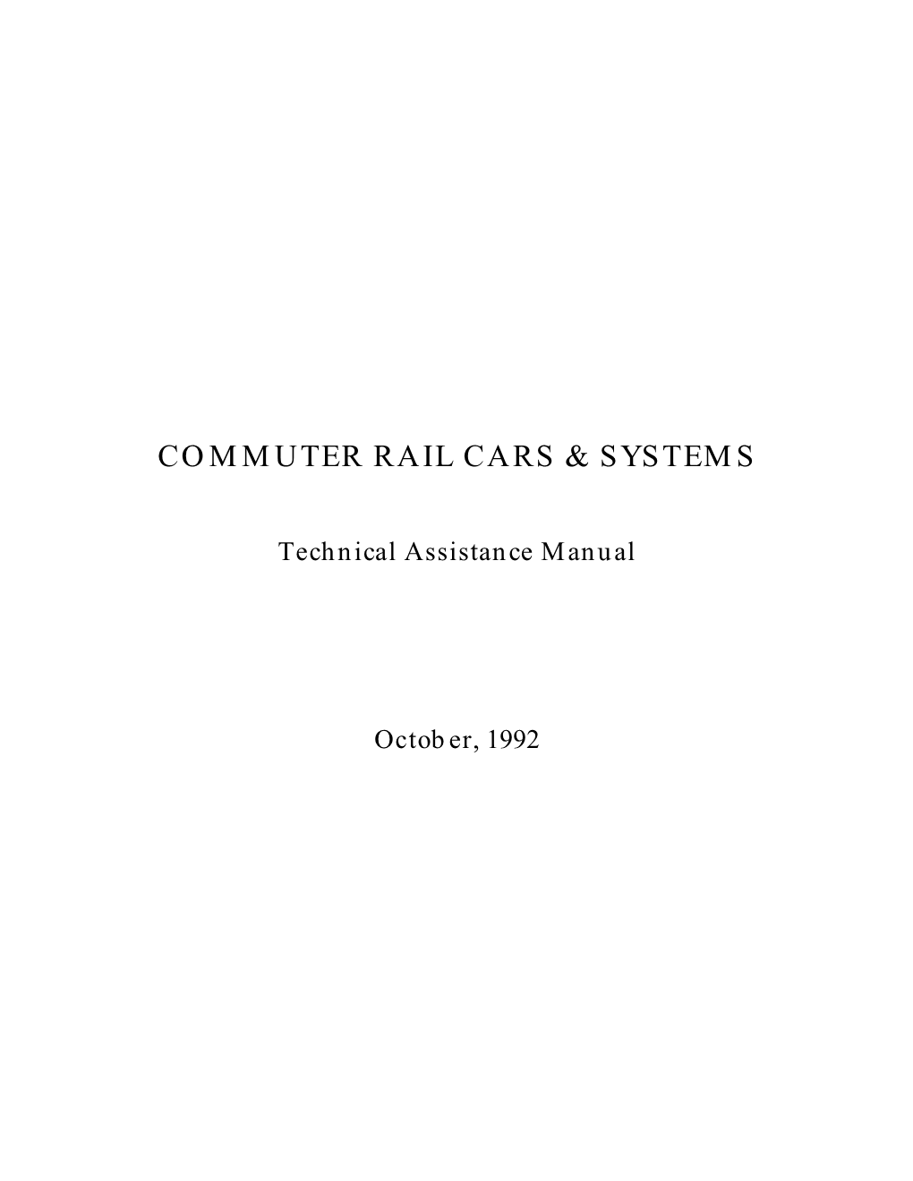 Commuter Rail Cars & Systems