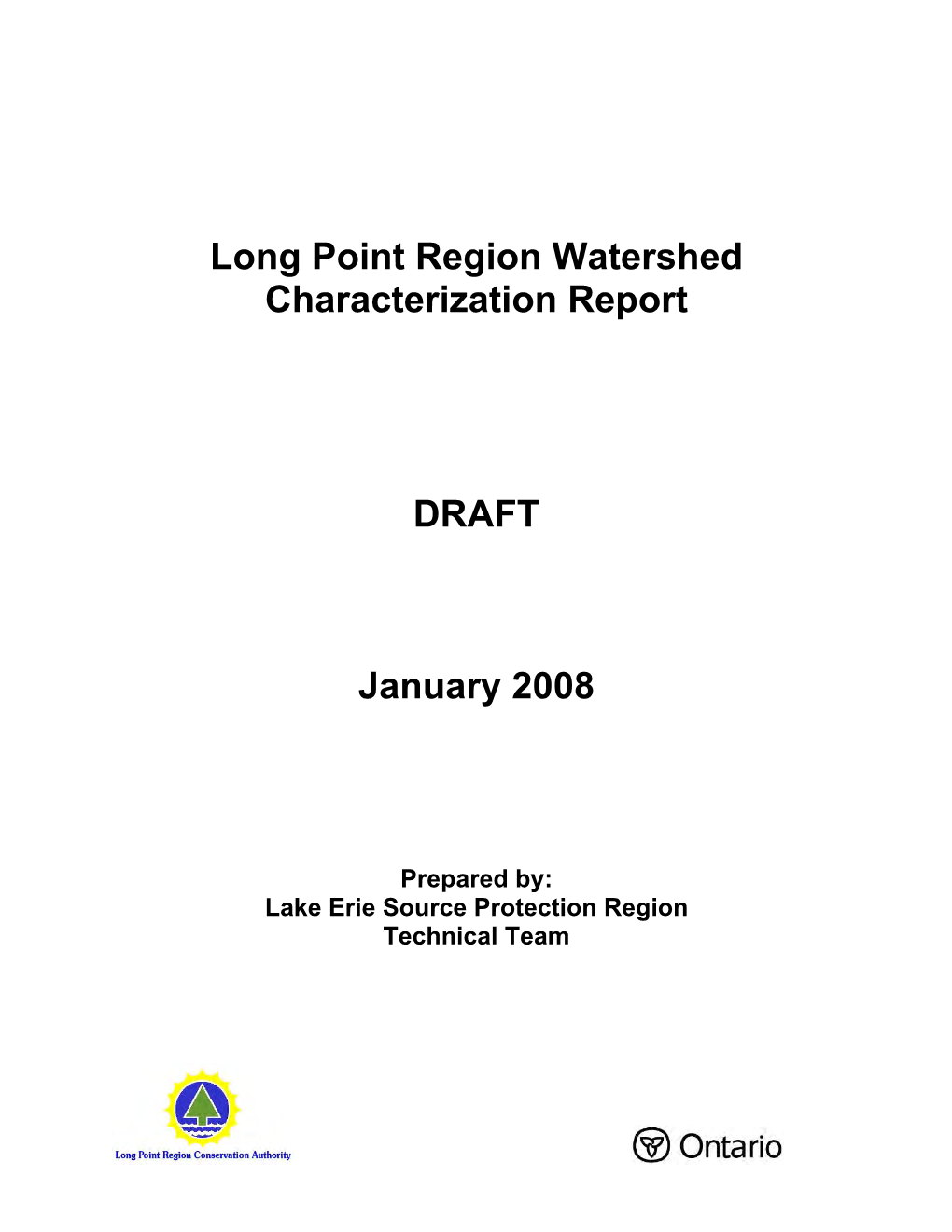 Long Point Region Watershed Characterization Report