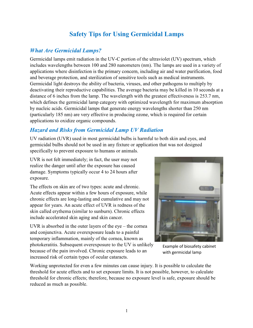 Germicidal Lamp Safety Tips