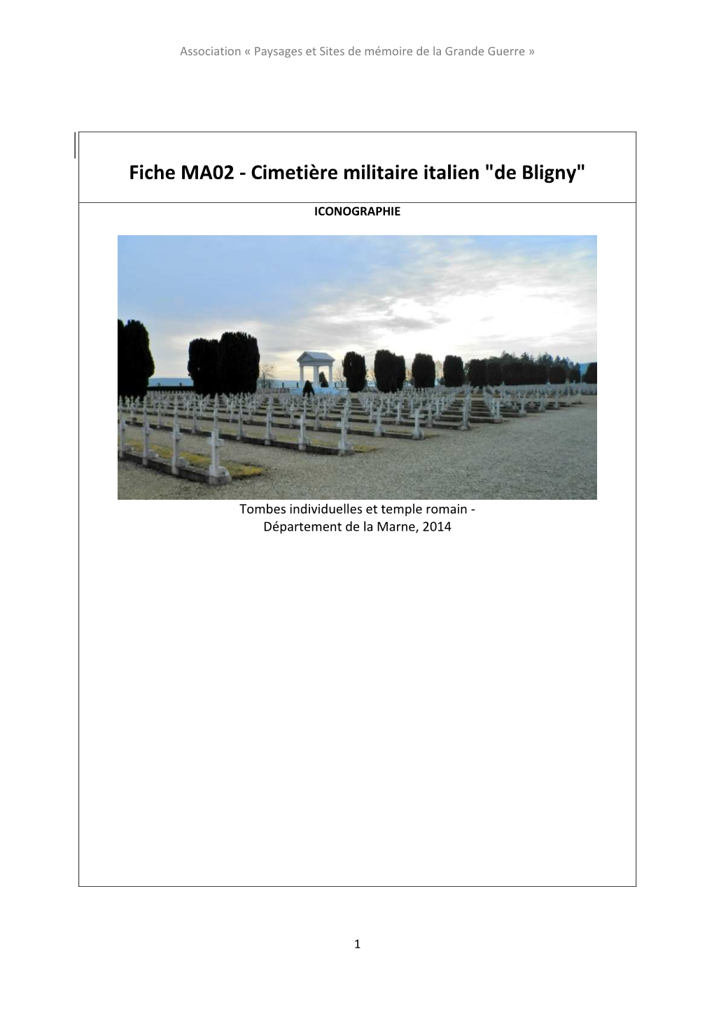 Cimetière Militaire Italien "De Bligny"