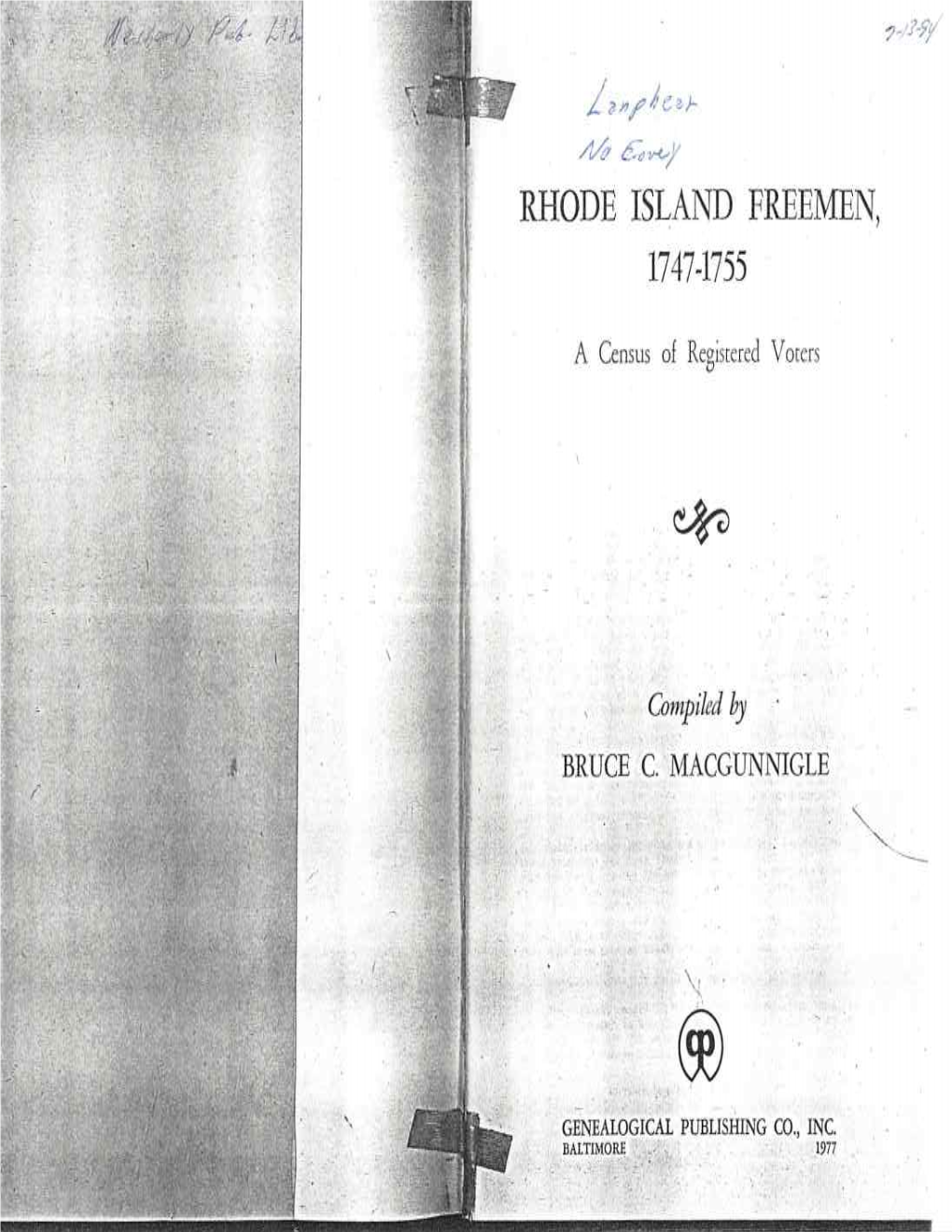 Rhode Island Freemen, 1747-1755