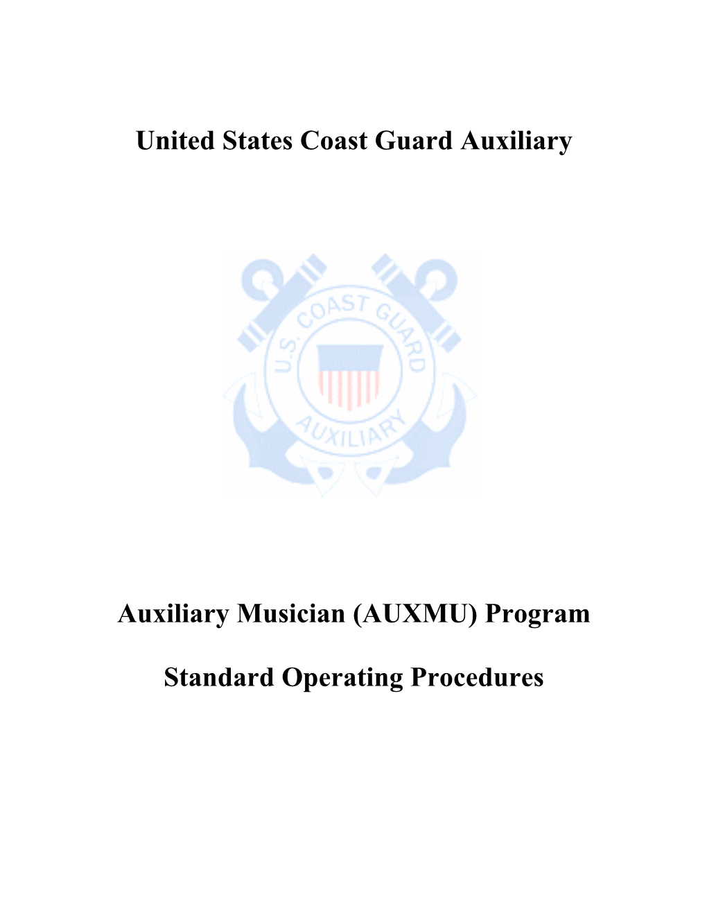 United States Coast Guard Auxiliary Auxiliary Musician (AUXMU