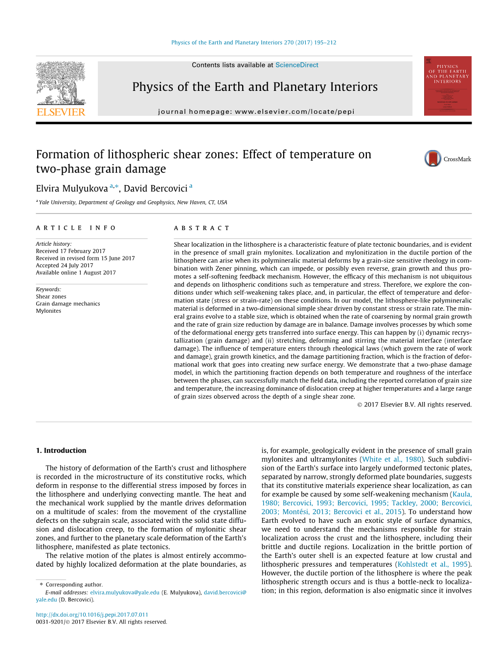 Formation of Lithospheric Shear Zones