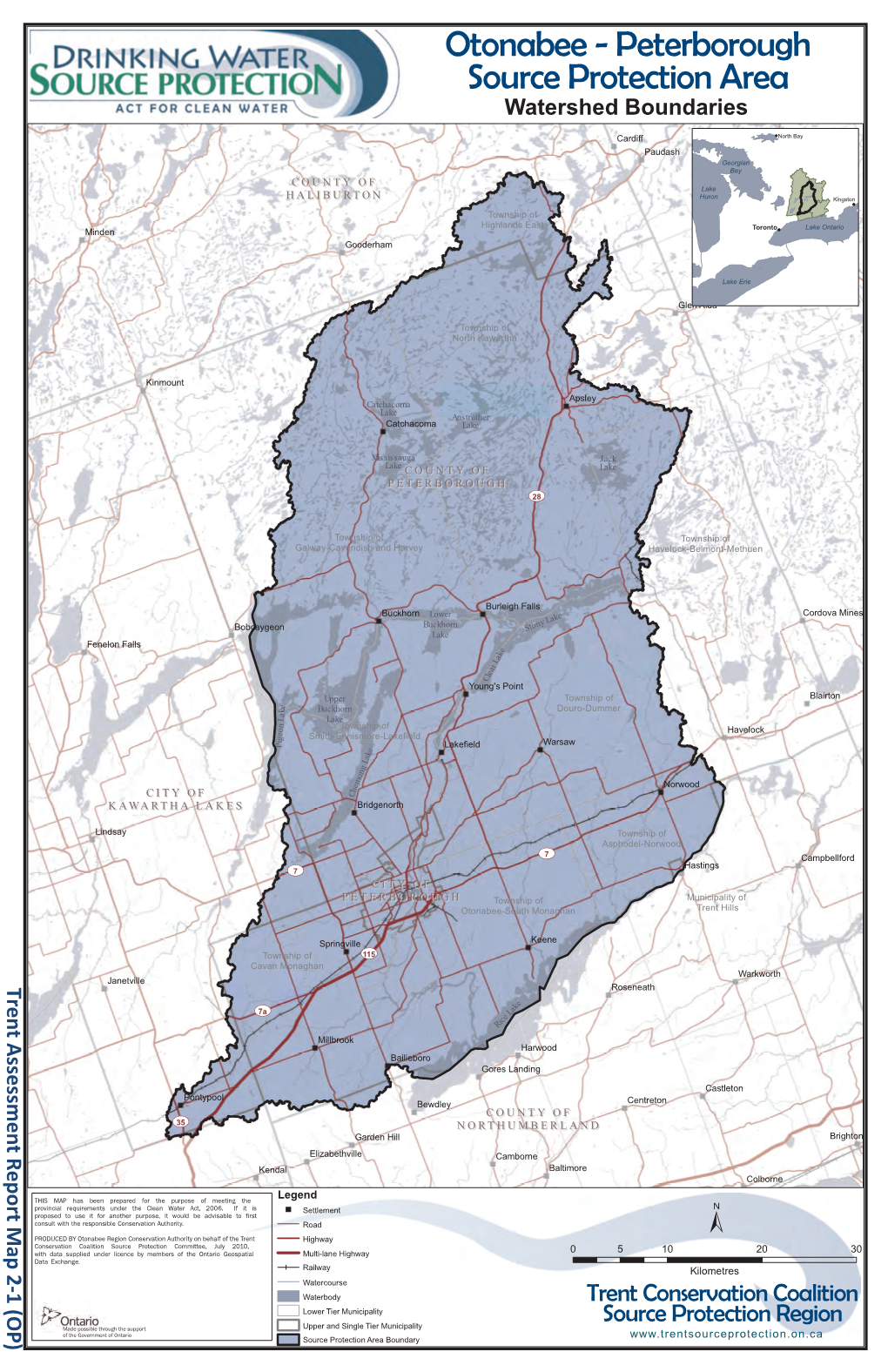 Otonabee - Peterborough Source Protection Area Watershed Boundaries