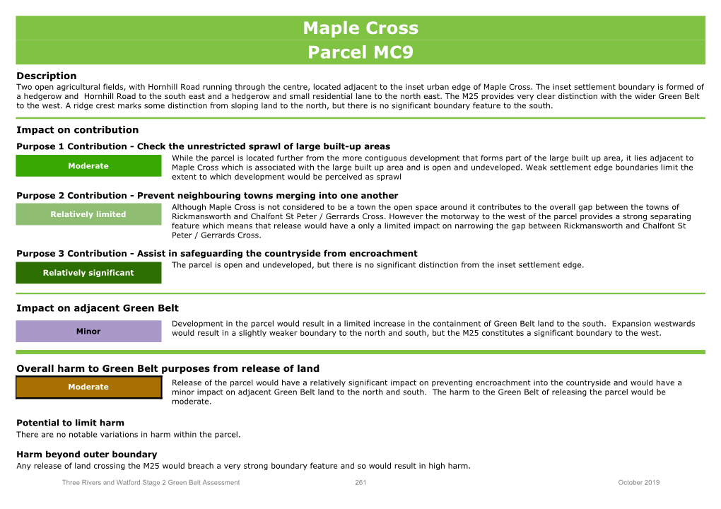 Green Belt Assessment for Three Rivers