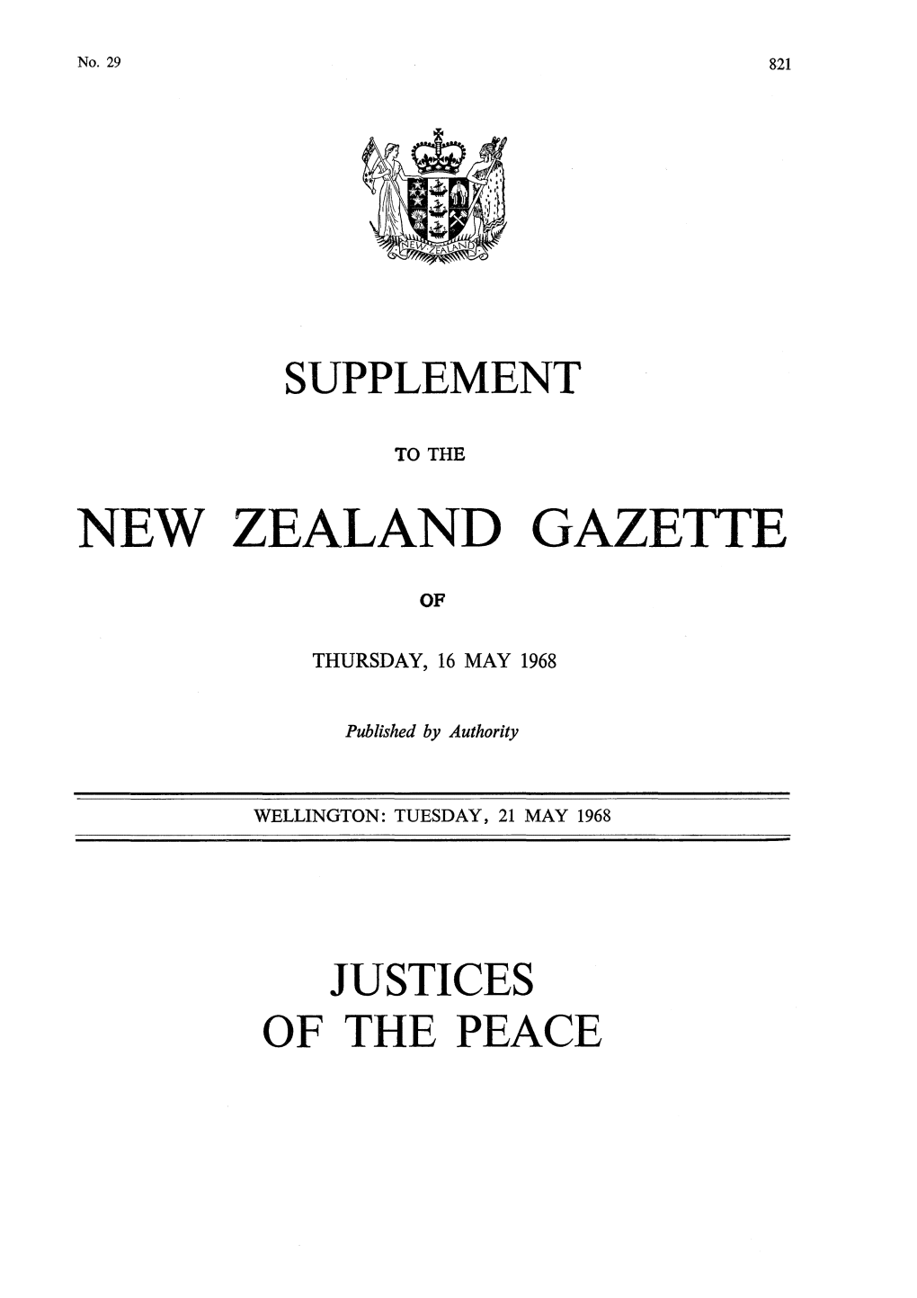 No 29, 21 May 1968