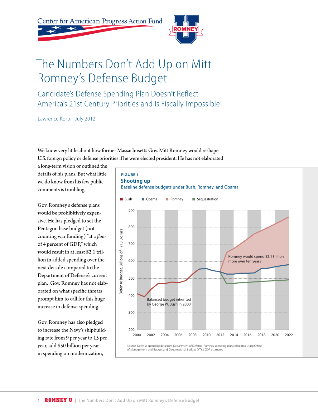 The Numbers Don't Add up on Mitt Romney's Defense Budget