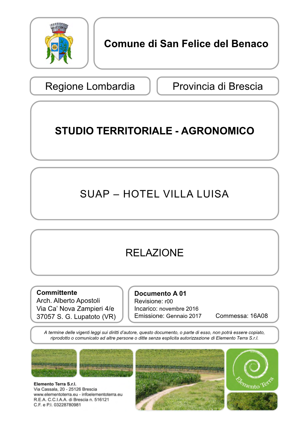 Relazione Studio Territoriale