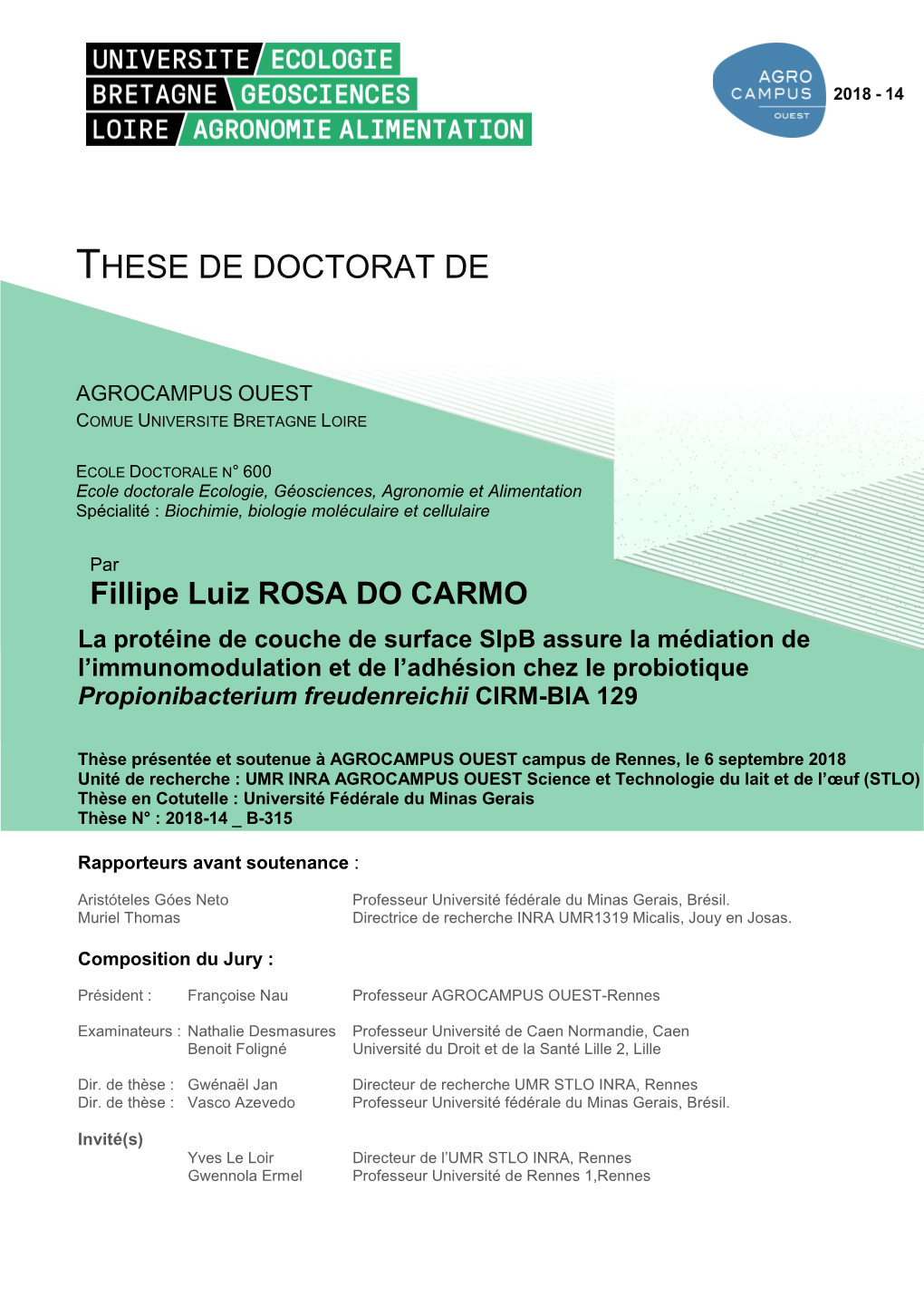 These De Doctorat De