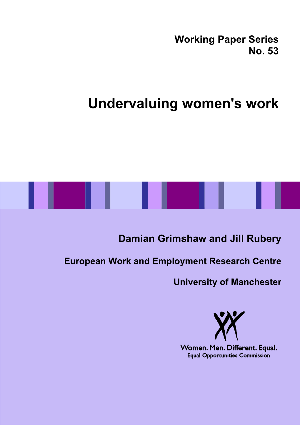 WP53 Undervaluing Women's Work