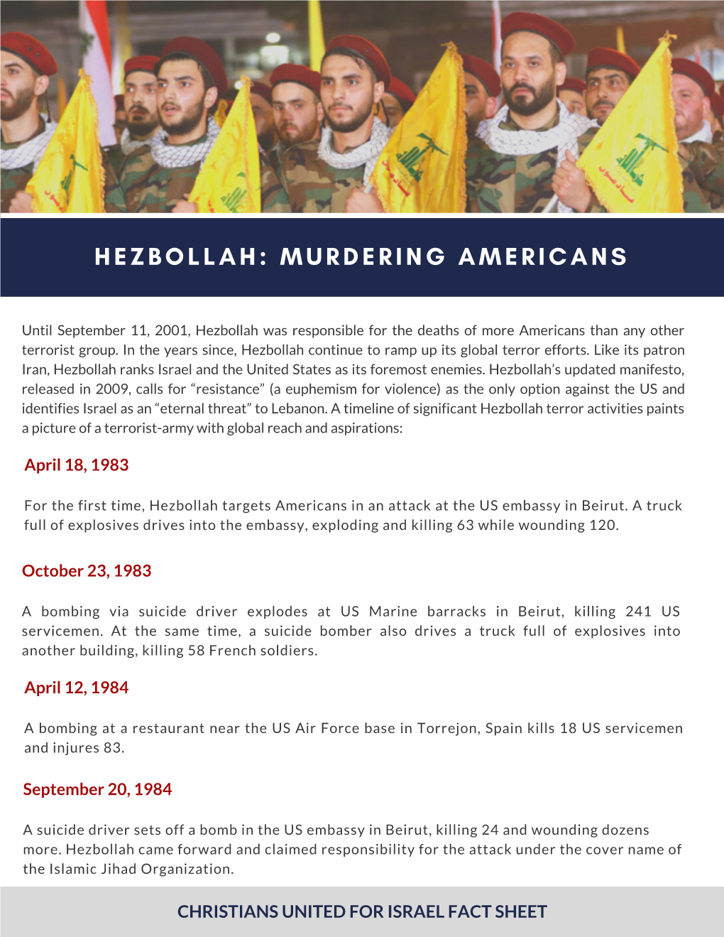 Hezbollah: Murdering Americans