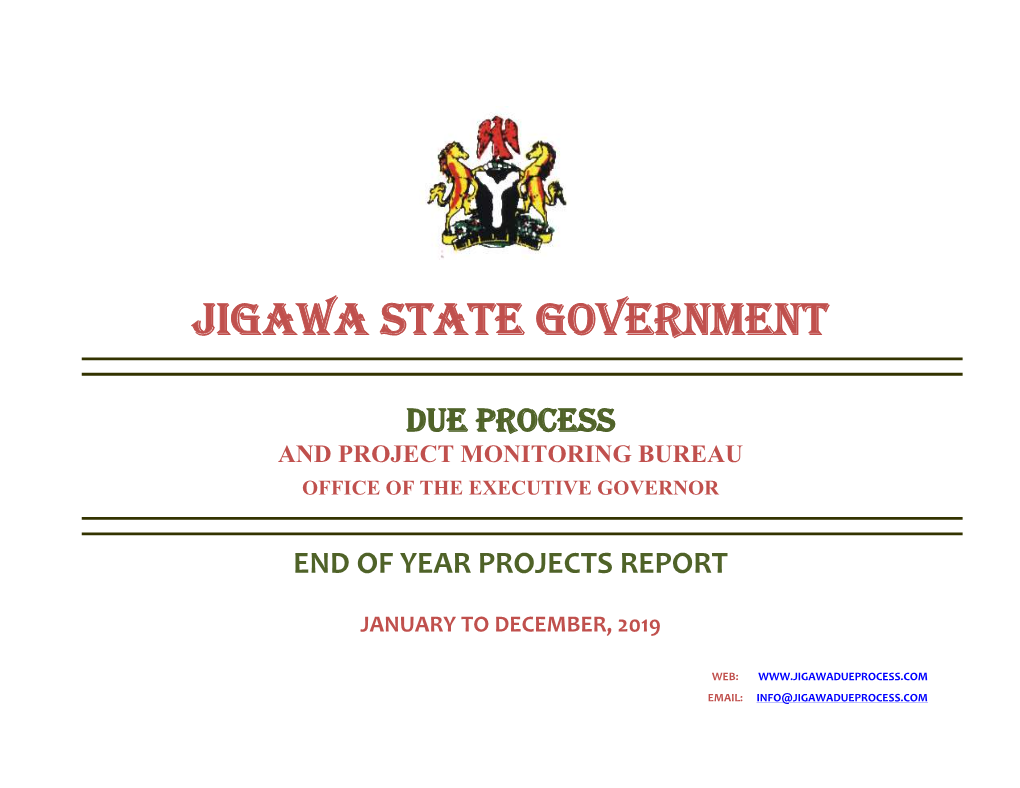Due Process and Project Monitoring Bureau Office of the Executive Governor