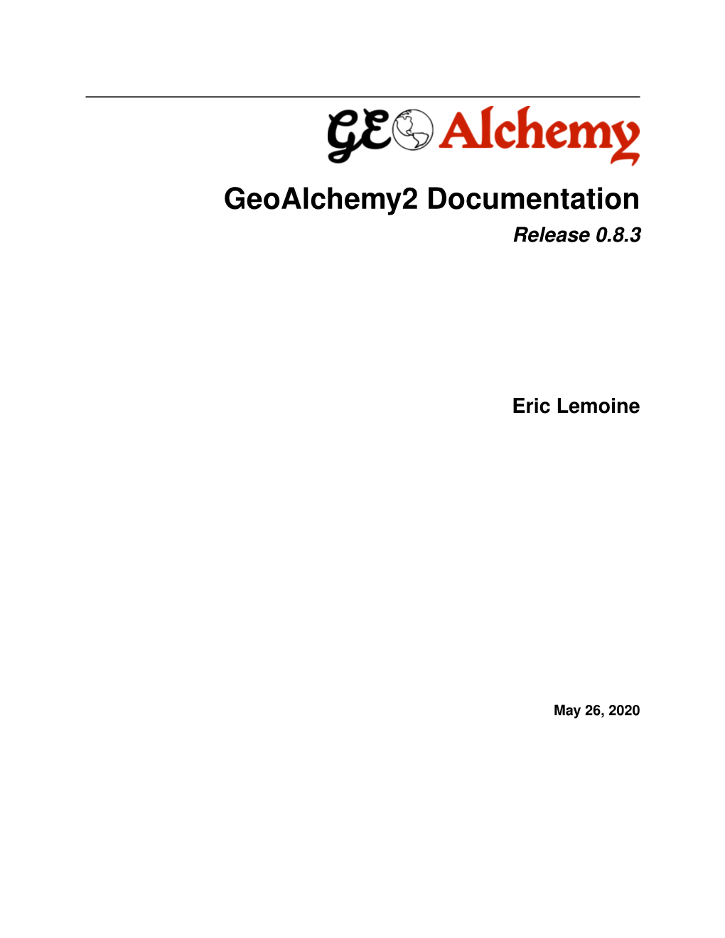 Release 0.8.3 Eric Lemoine