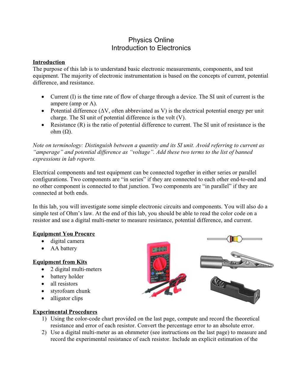 Introduction to Electronics