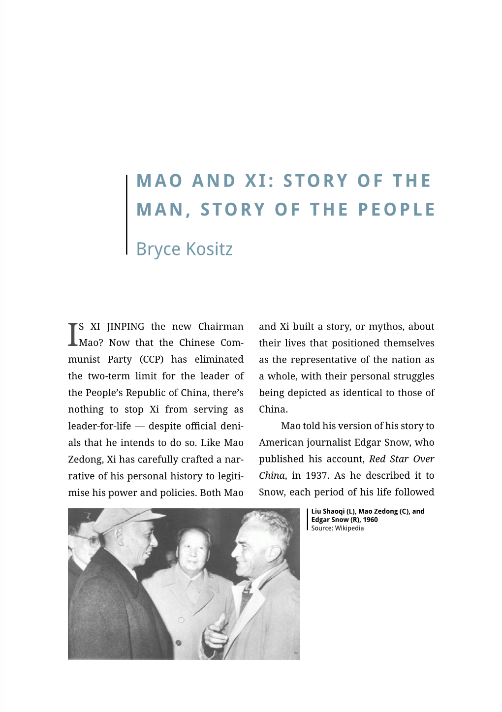 Mao and Xi: Story of the Man, Story of the People