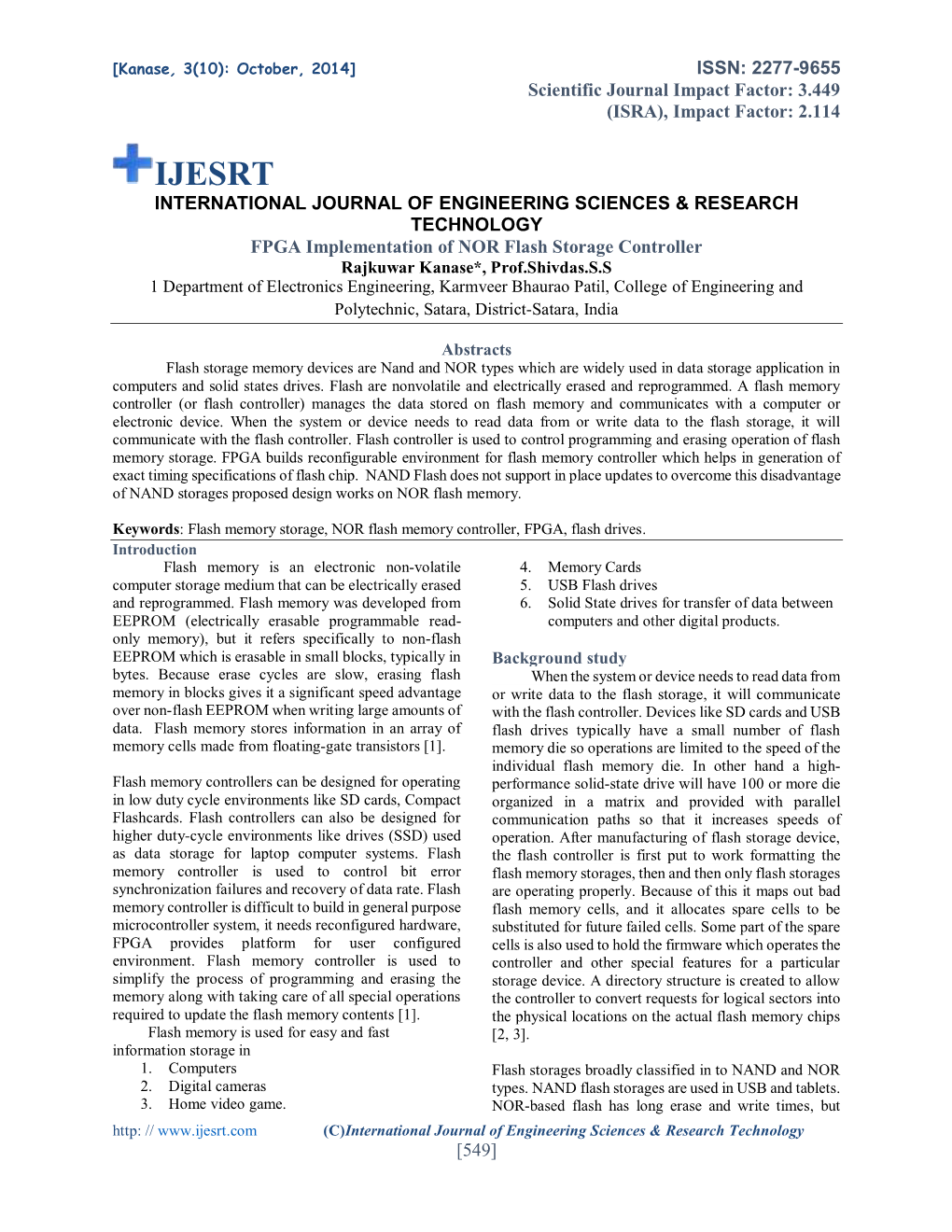 International Journal of Engineering Sciences