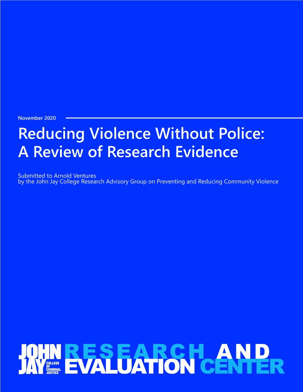 Reducing Violence Without Police: a Review of Research Evidence