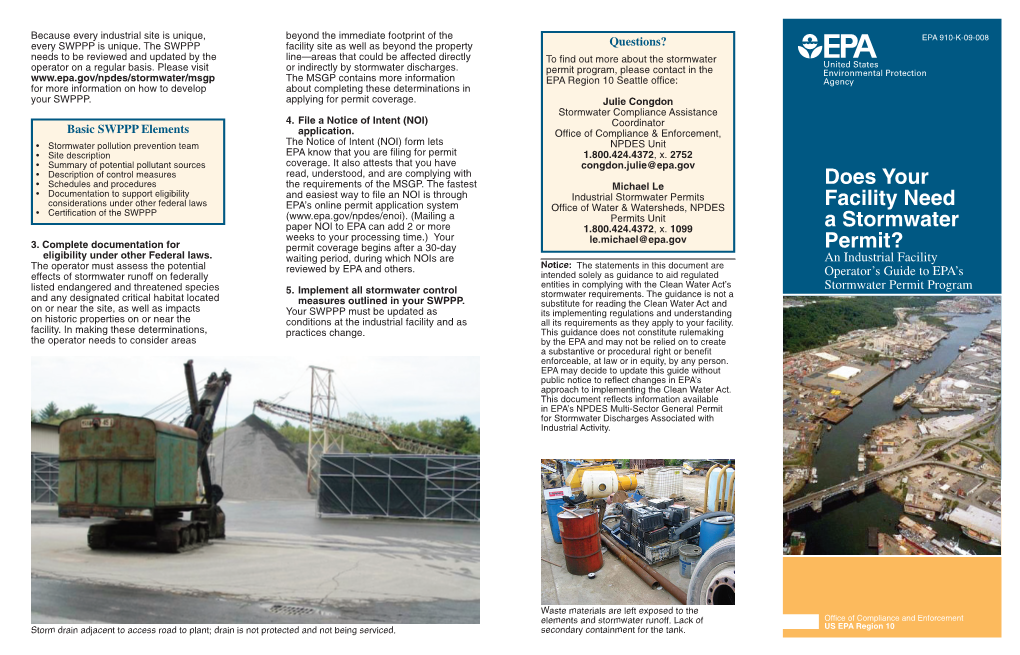 Does Your Facility Need a Stormwater Permit?