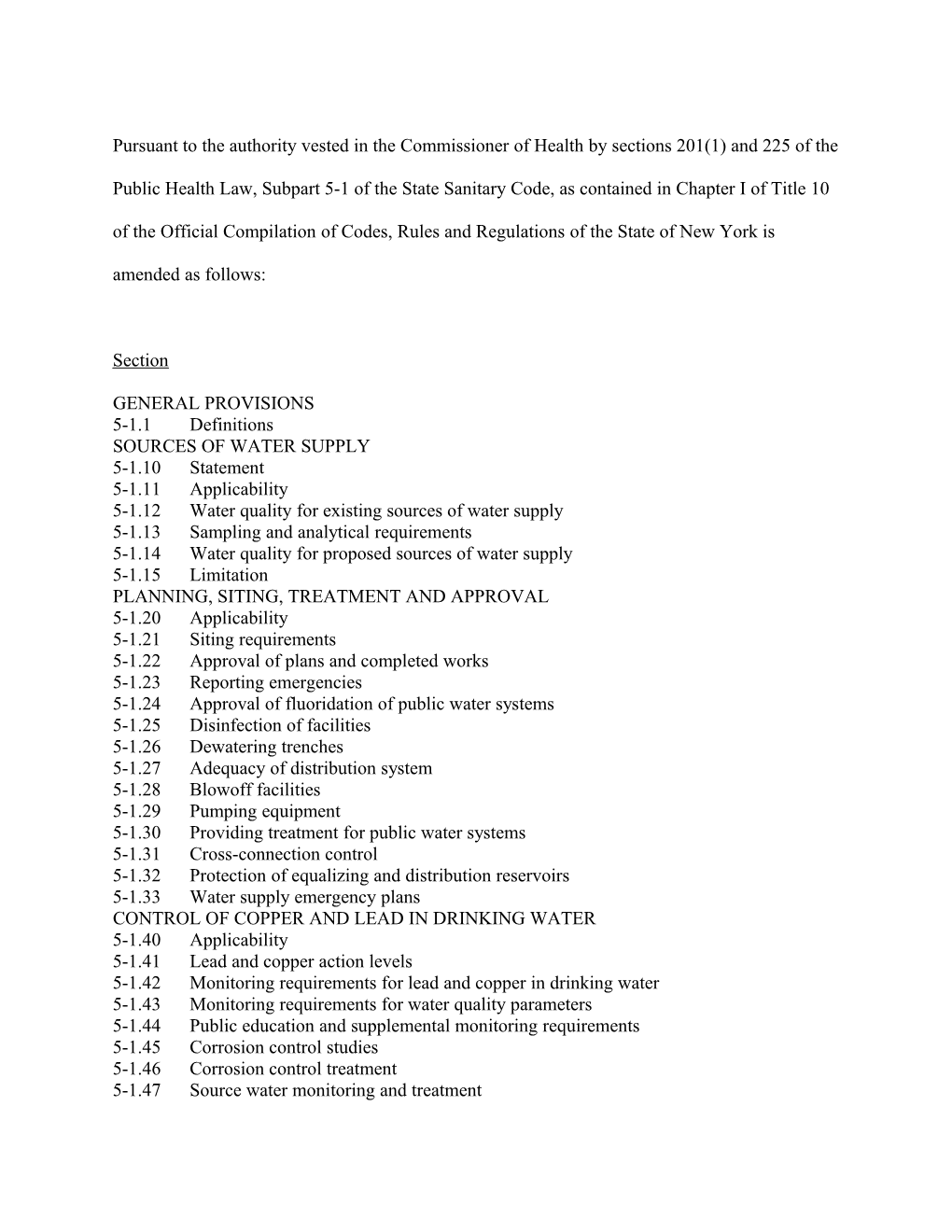 5-1.12 Water Quality for Existing Sources of Water Supply