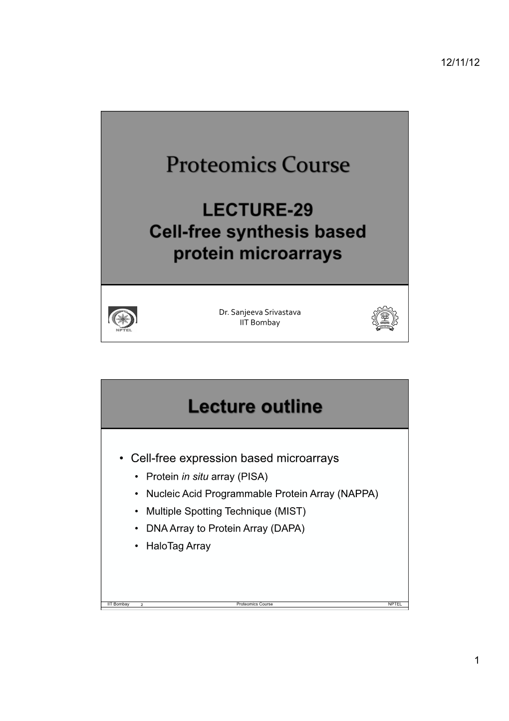 • Cell-Free Expression Based Microarrays