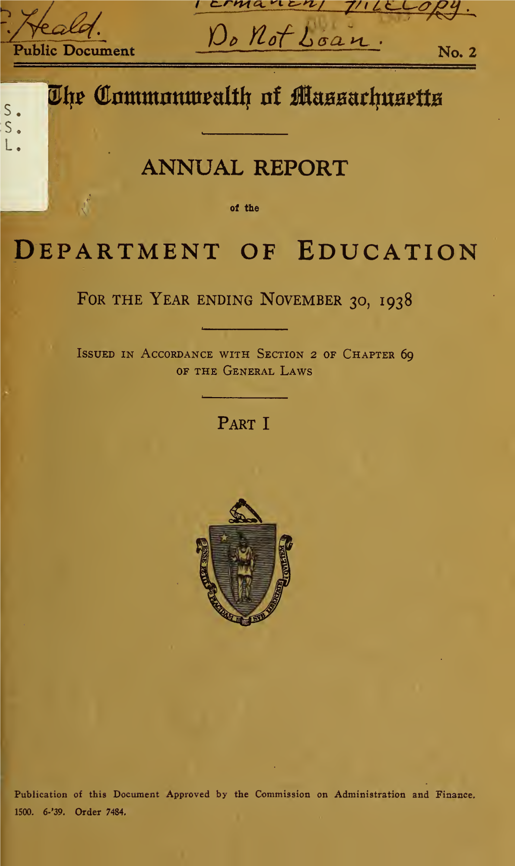 Annual Report of the Department of Education