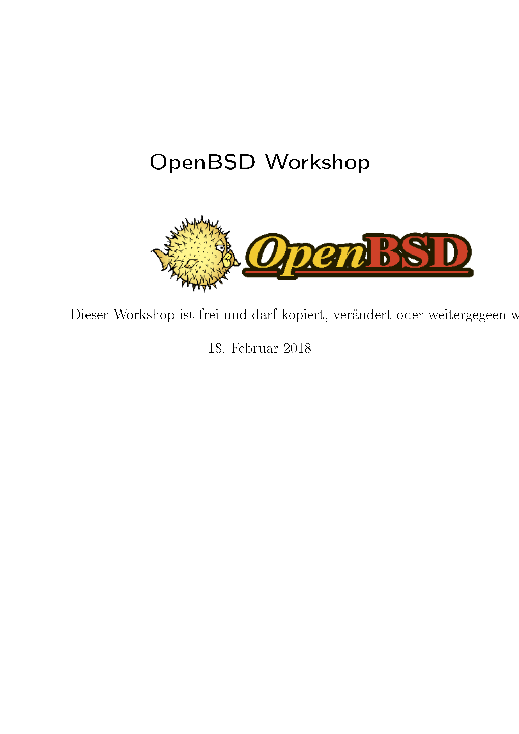 Openbsd Workshop