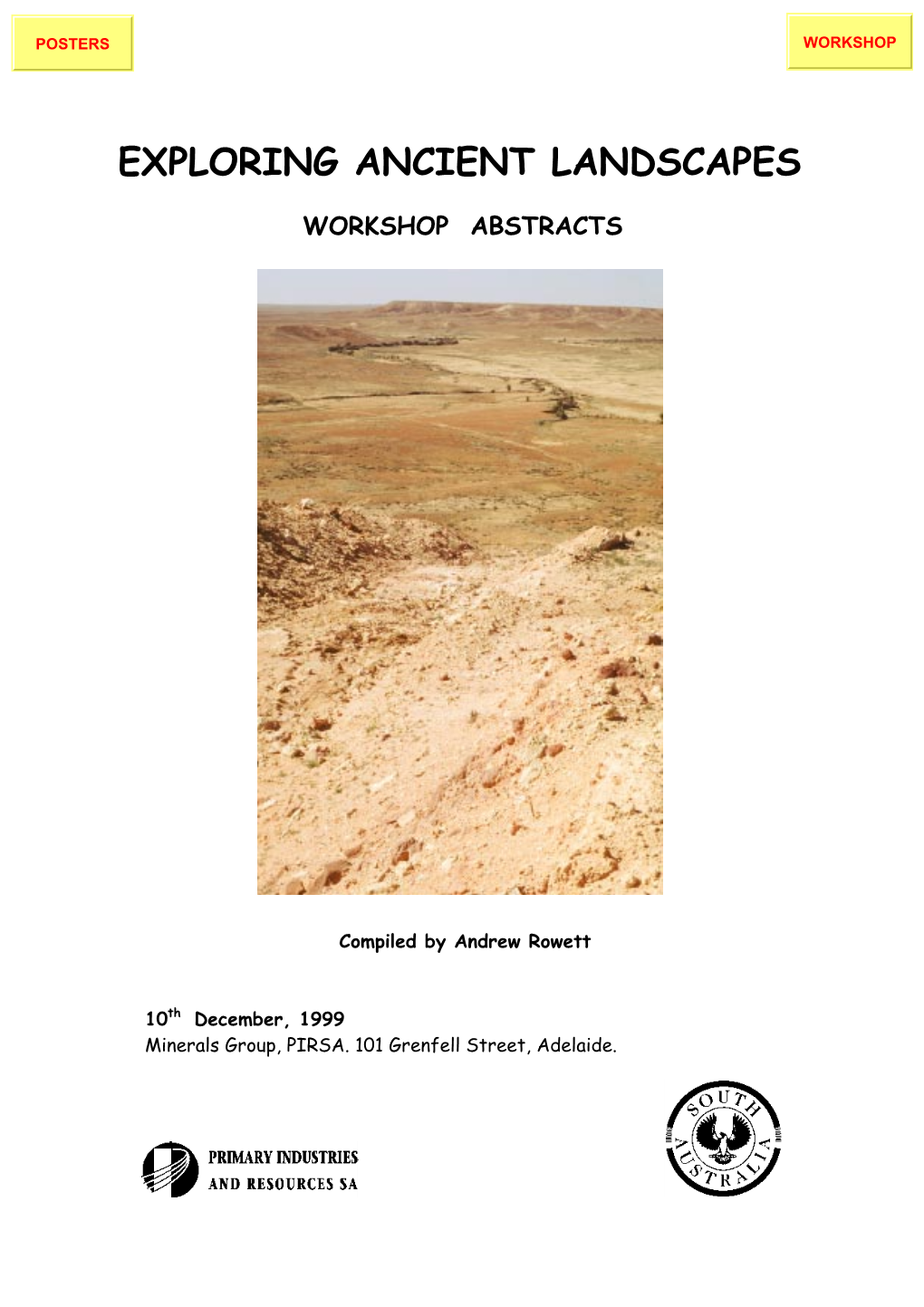 Exploring Ancient Landscapes” Workshop Held by PIRSA in December 1999