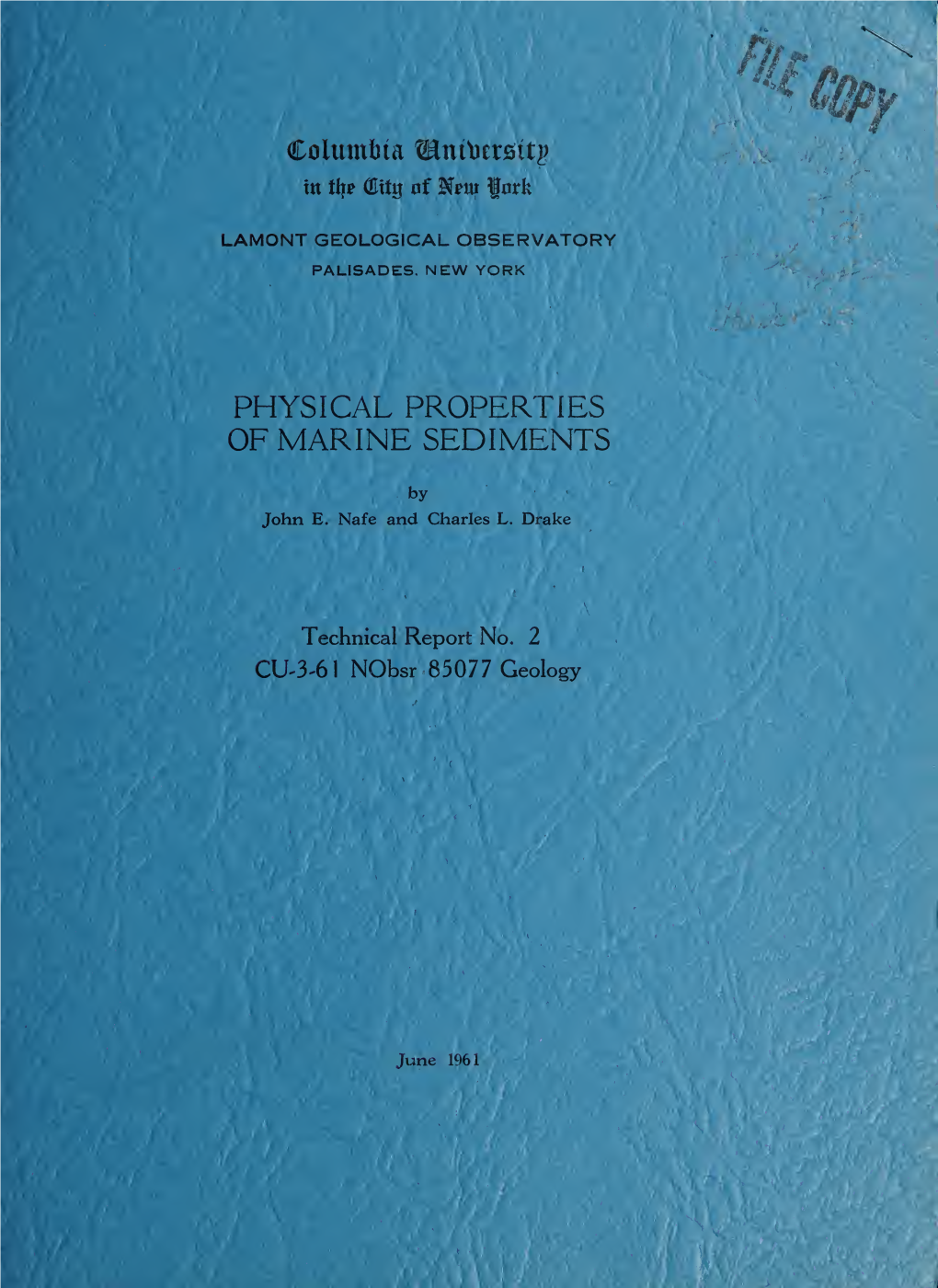 Physical Properties of Marine Sediments