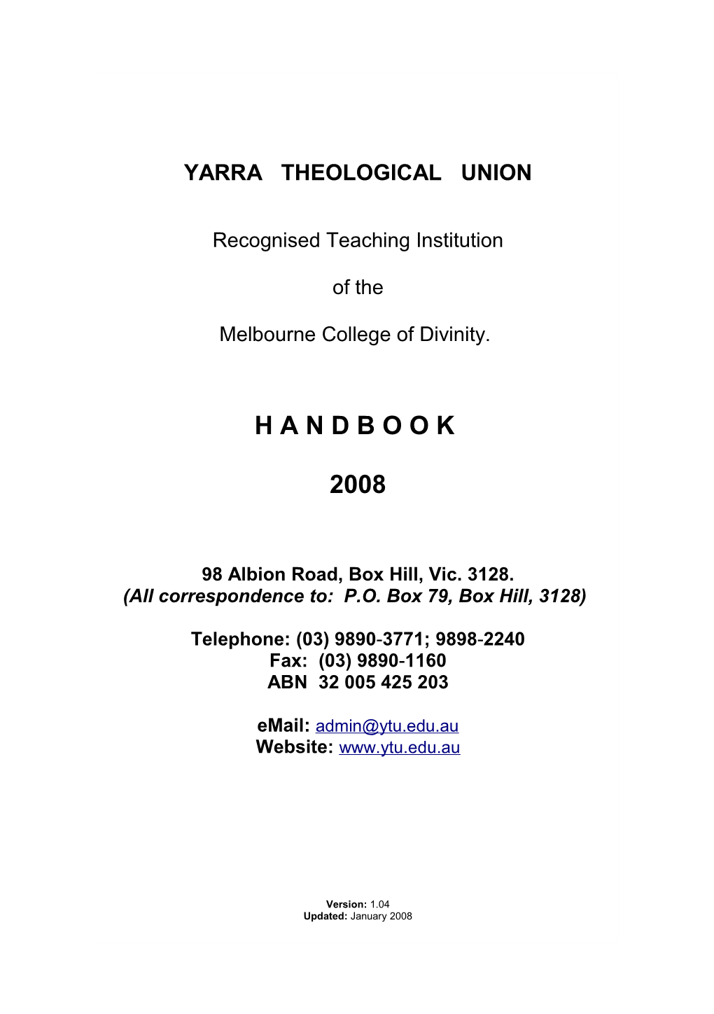 YTU-Handbook-2008.Pdf