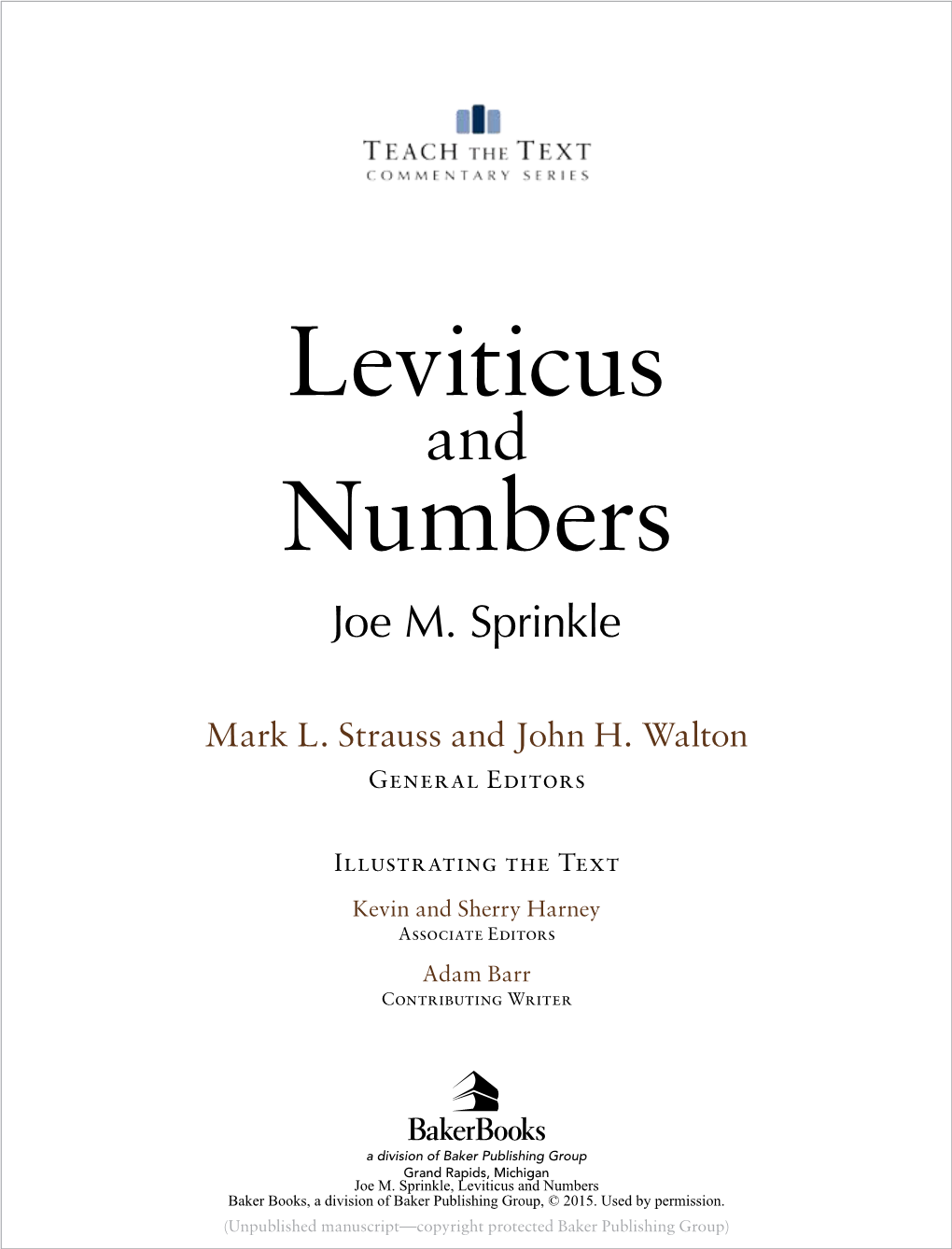 Leviticus Numbers
