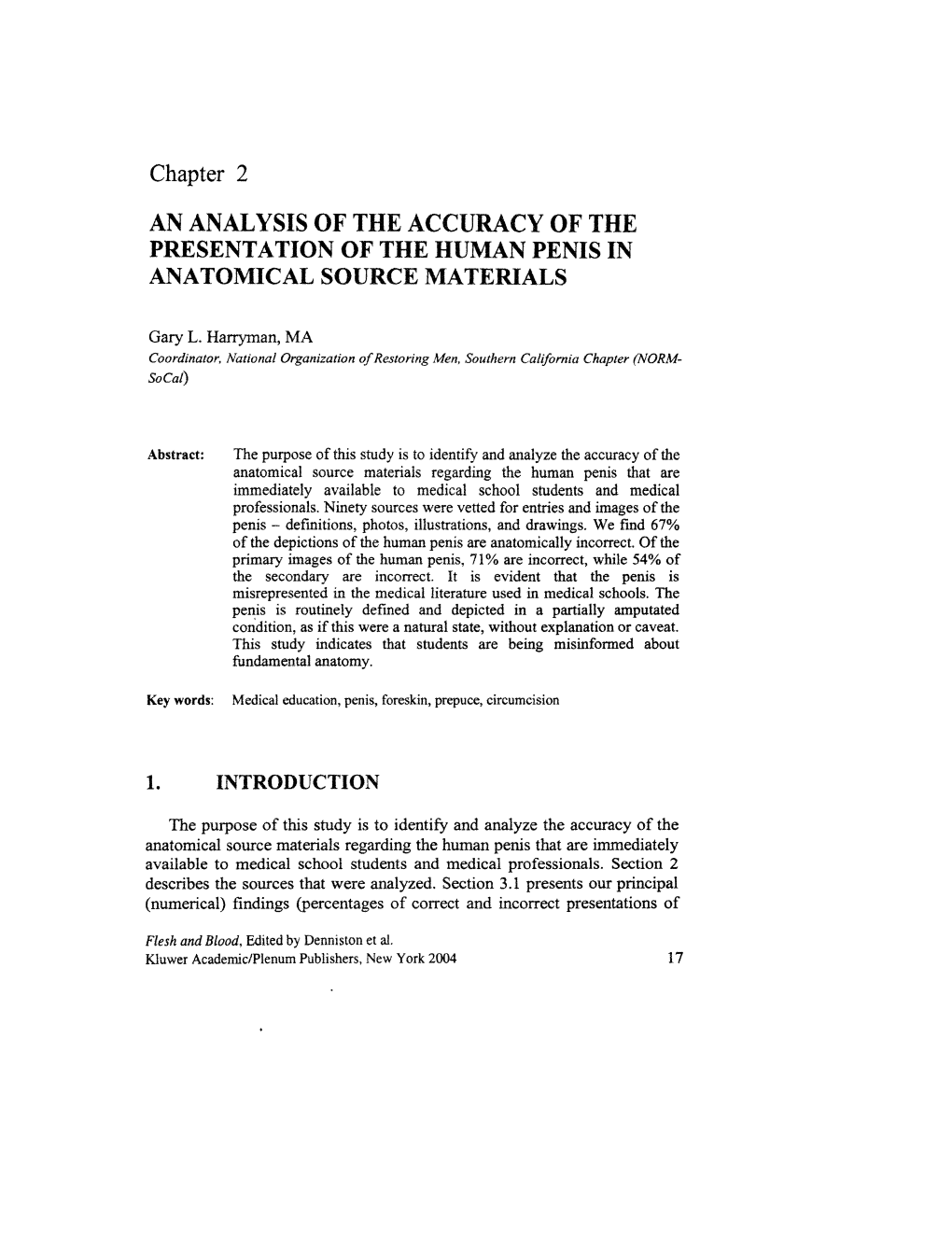 An Analysis of the Accuracy of the Presentation of the Human Penis in Anatomical Source Materials