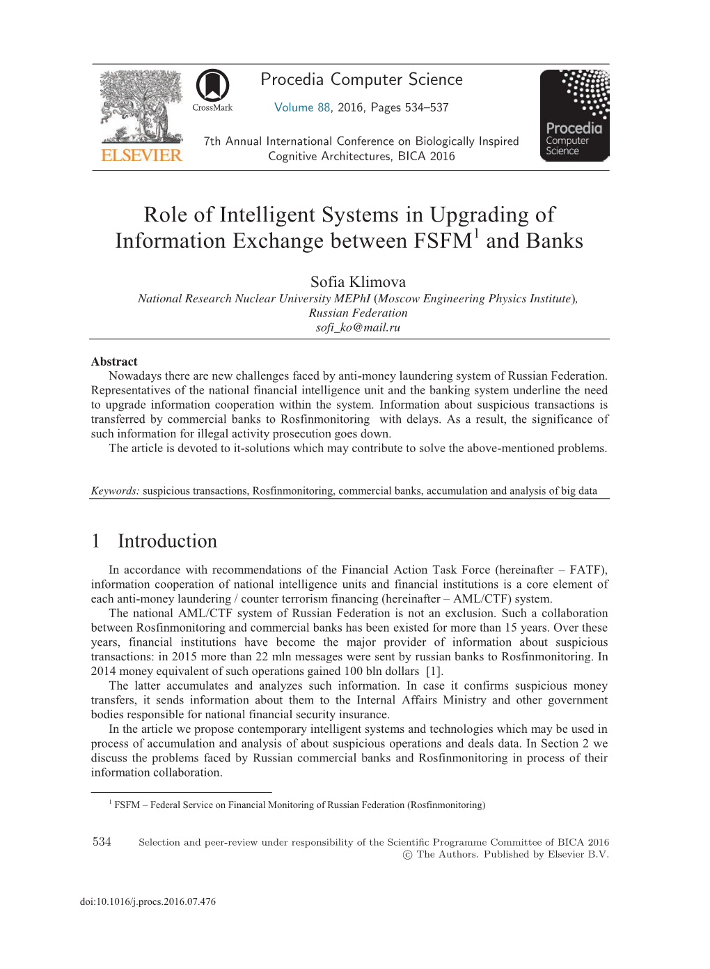 Role of Intelligent Systems in Upgrading of Information Exchange