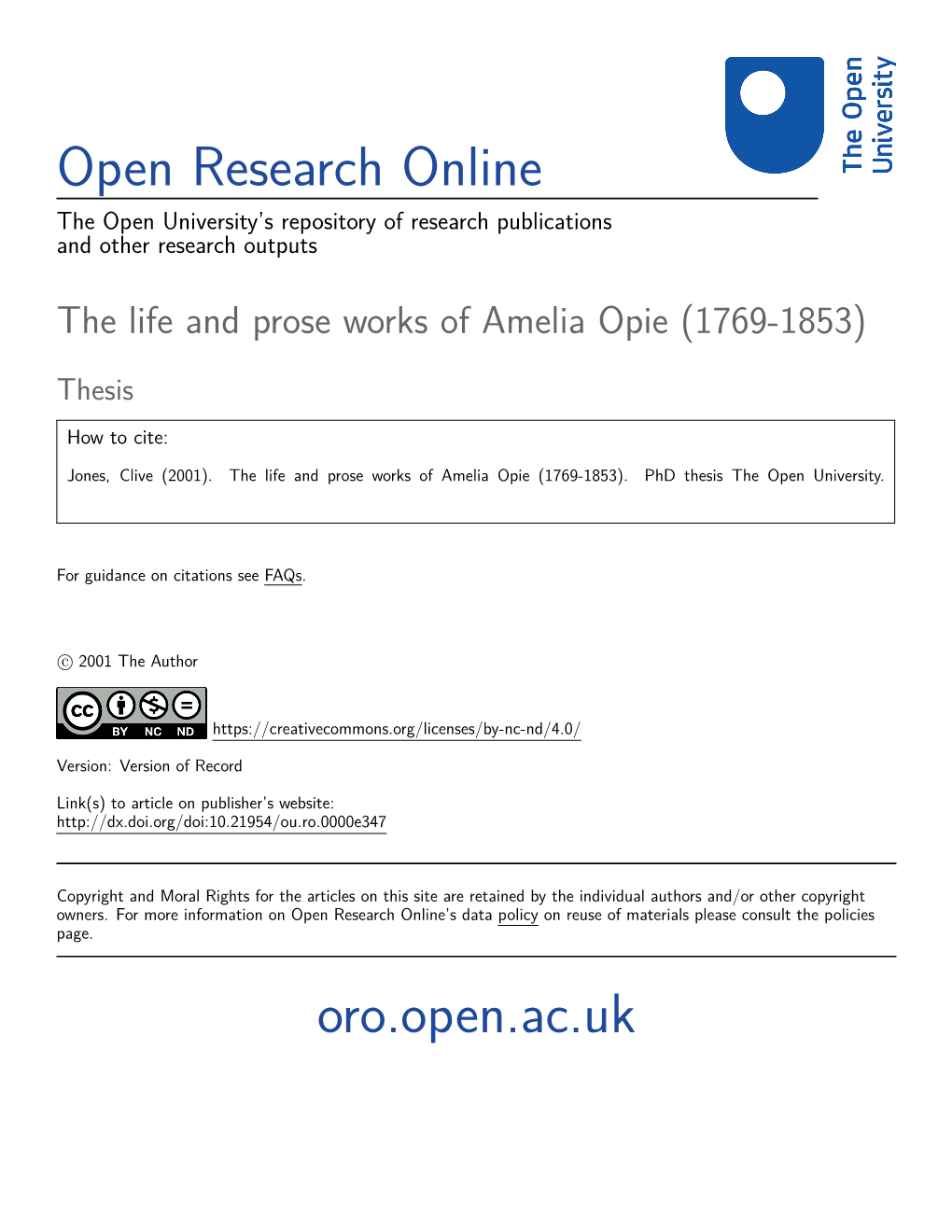 Open Research Online Oro.Open.Ac.Uk