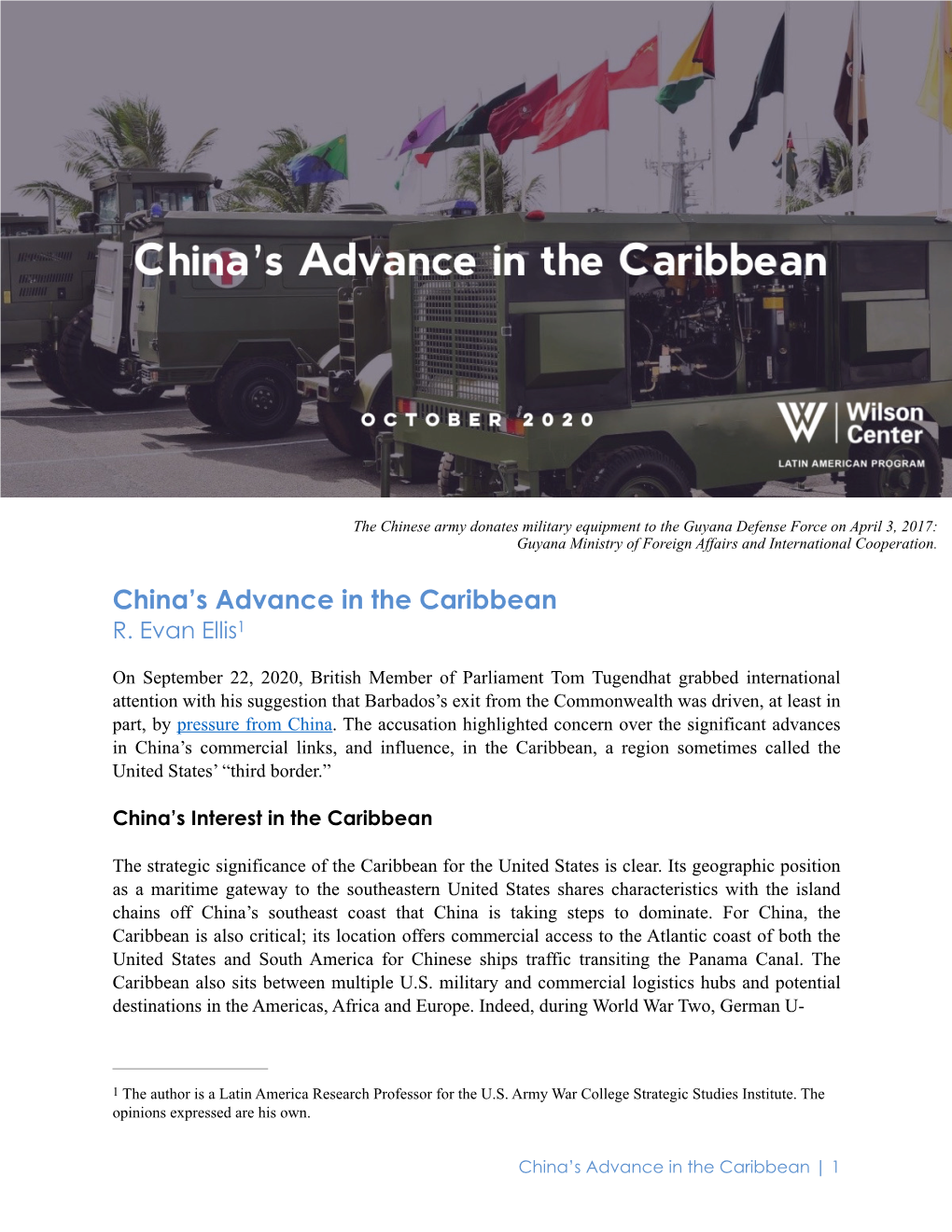 China's Advance in the Caribbean