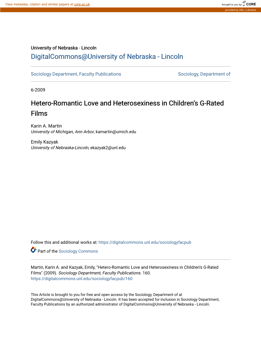 Hetero-Romantic Love and Heterosexiness in Children's G
